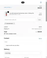 CBD20WINTER! coupon verification screenshot