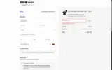 BBC Shop coupon verification screenshot