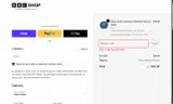 BBC Shop coupon verification screenshot