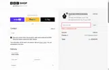 BBC Shop coupon verification screenshot