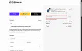 BBC Shop coupon verification screenshot
