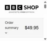 BBC Shop coupon verification screenshot