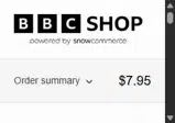 BBC Shop coupon verification screenshot