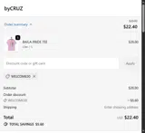 WELCOME30 coupon verification screenshot