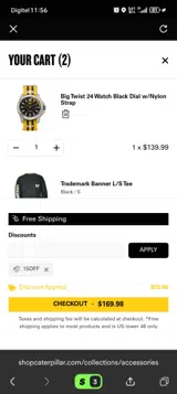 15OFF coupon verification screenshot