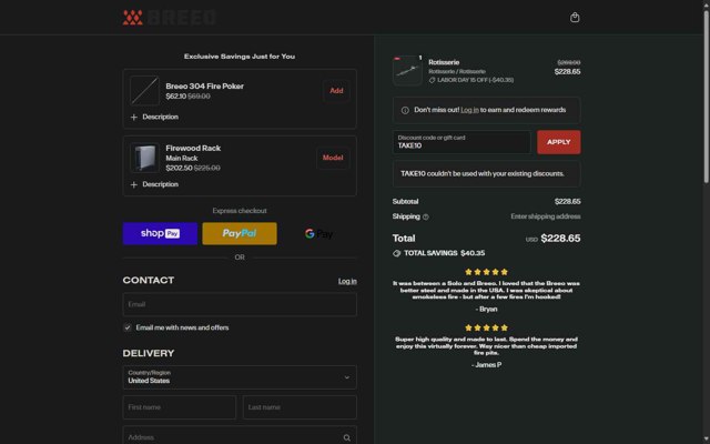 Shop.com checkout page showing Shop.com discount code box | Screenshot taken by SimplyCodes community member on Aug 28, 2025