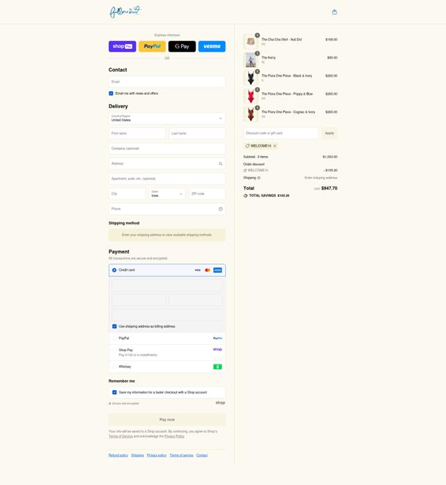 Follow Suit checkout page showing Follow Suit promo code box | Screenshot taken by SimplyCodes community member on Aug 25, 2025