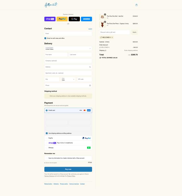 Follow Suit checkout page showing Follow Suit promo code box | Screenshot taken by SimplyCodes community member on Aug 11, 2025