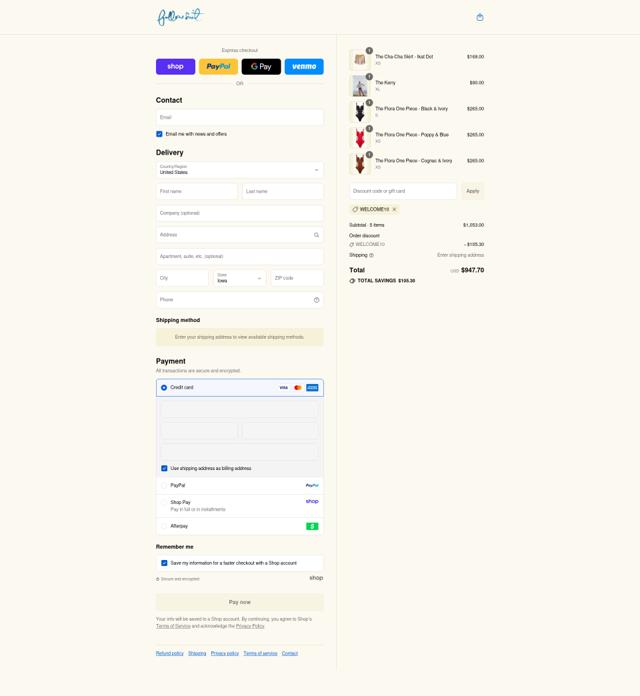 Follow Suit checkout page showing Follow Suit promo code box | Screenshot taken by SimplyCodes community member on Sep 6, 2025