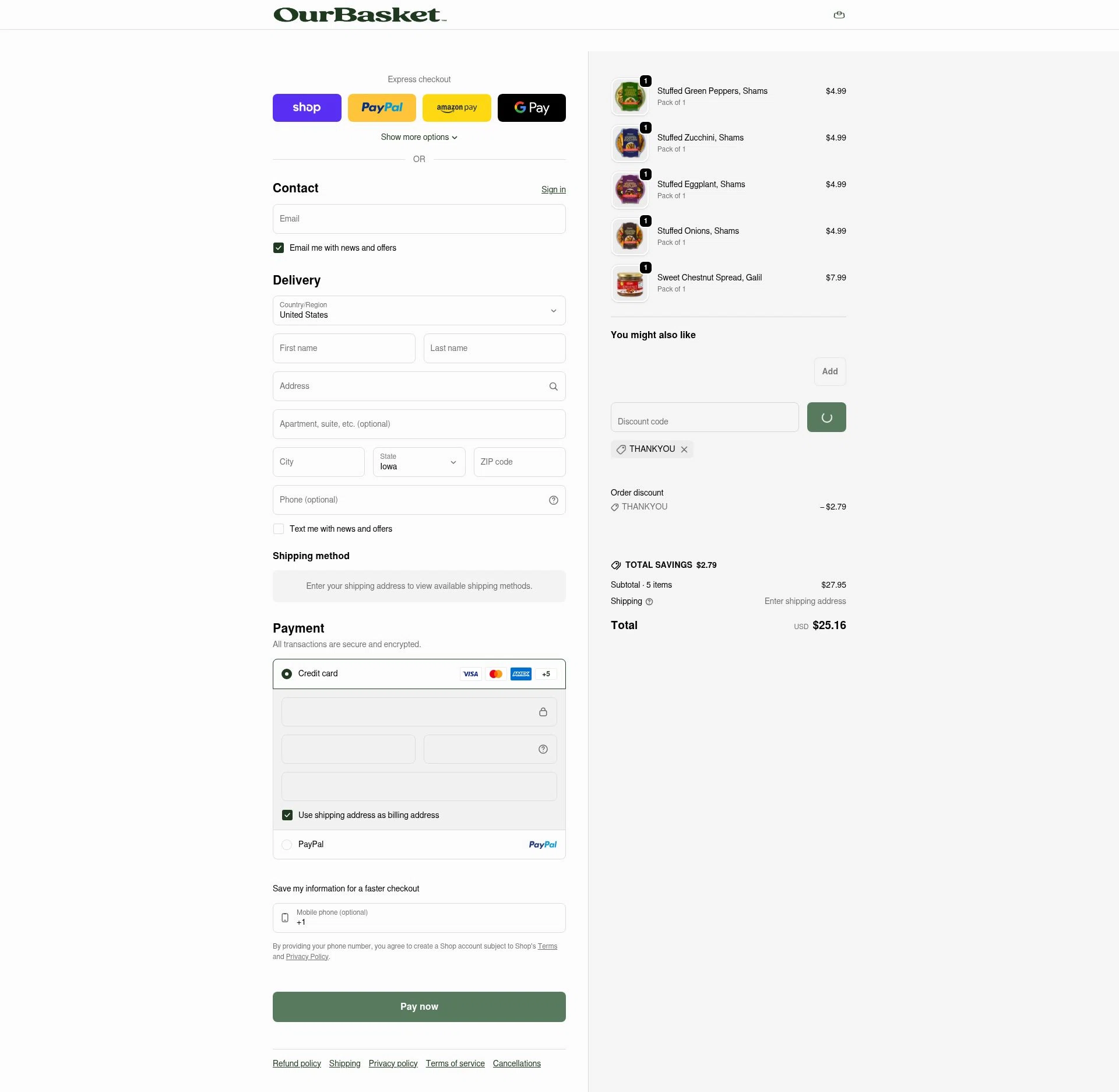 ShopGalil checkout page showing ShopGalil coupon code box | Screenshot taken by SimplyCodes community member on Feb 6, 2026