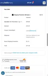 Shop Hello Mary coupon verification screenshot