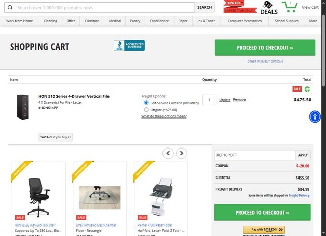 Shoplet.com checkout page showing Shoplet.com coupon code box | Screenshot taken by SimplyCodes community member on May 25, 2025