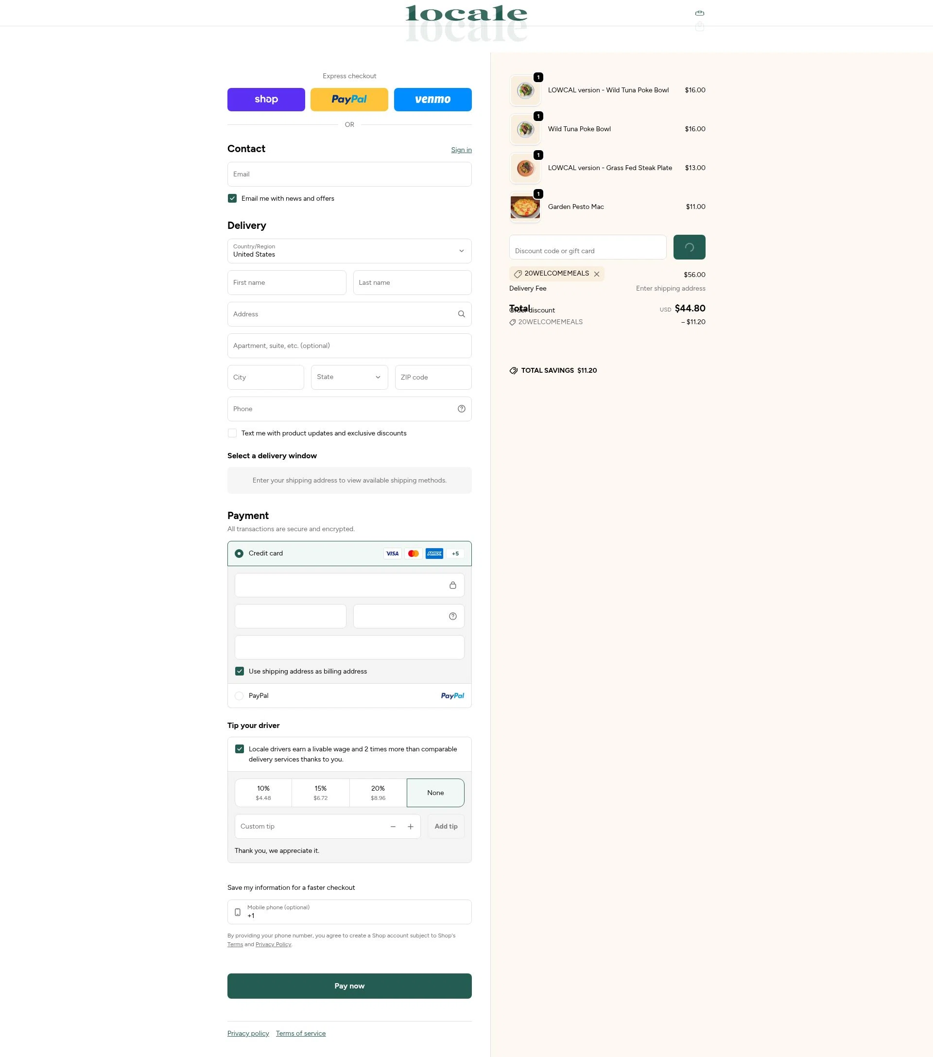 Shop Locale checkout page showing Shop Locale promo code box | Screenshot taken by SimplyCodes community member on Feb 4, 2026
