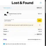 LASTCHANCE coupon verification screenshot