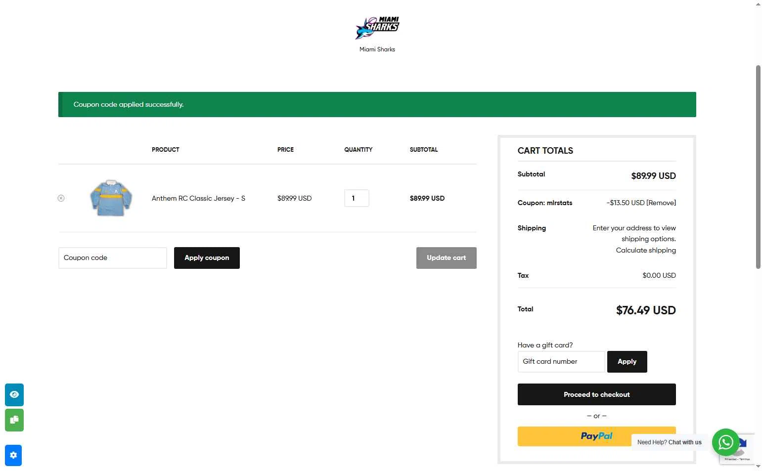 Shop MLR checkout page showing Shop MLR promo code box | Screenshot taken by SimplyCodes community member on Apr 13, 2025