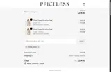 PRICELESS20 coupon verification screenshot