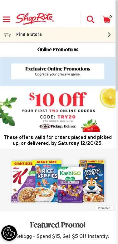 ShopRite Promo Codes - $10 Off (2 Verified) Jan 2026