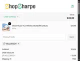 ShopSharpe coupon verification screenshot