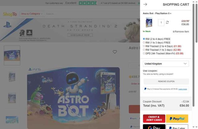 ShopTo checkout page showing ShopTo discount code box | Screenshot taken by SimplyCodes community member on Jun 27, 2025