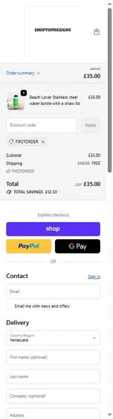 FIRSTORDER coupon verification screenshot