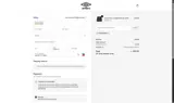 Shop Umbro coupon verification screenshot
