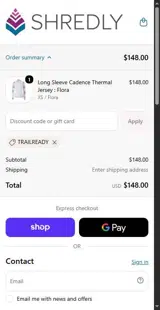 Shredly coupon verification screenshot