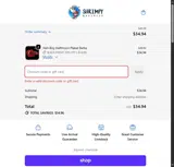 Shrimpy Business coupon verification screenshot