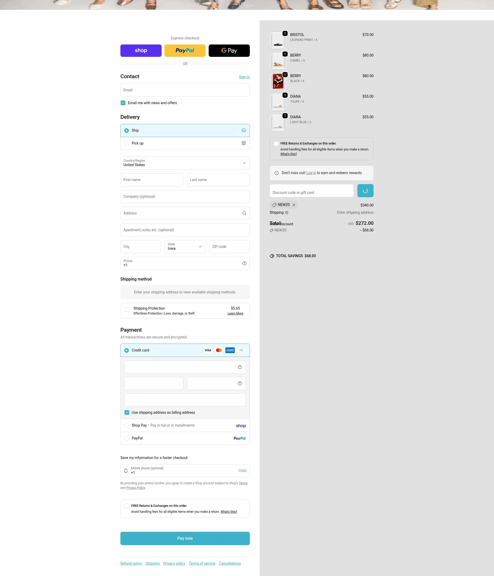 SHUSHOP checkout page showing SHUSHOP discount code box | Screenshot taken by SimplyCodes community member on Feb 9, 2026