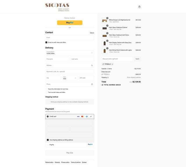 Sicotas checkout page showing Sicotas discount code box | Screenshot taken by SimplyCodes community member on Sep 12, 2025
