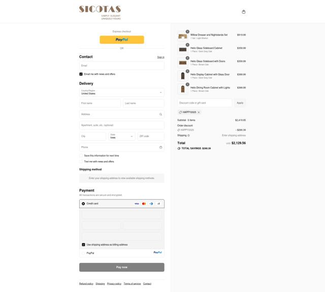 Sicotas checkout page showing Sicotas discount code box | Screenshot taken by SimplyCodes community member on Sep 12, 2025