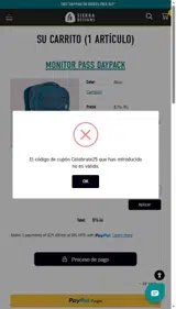CELEBRATE25 coupon verification screenshot