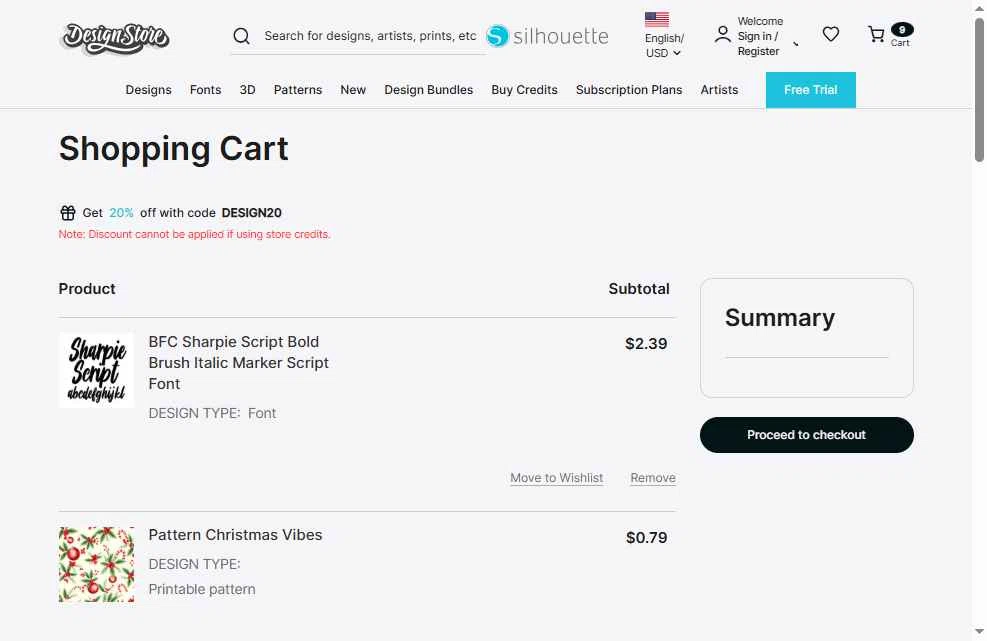 Silhouette America checkout page showing Silhouette America discount code box | Screenshot taken by SimplyCodes community member on Nov 22, 2025