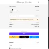 Simone Rocha coupon verification screenshot