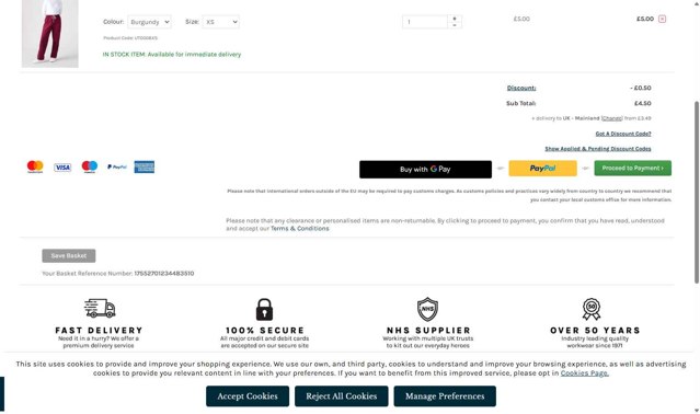 Simon Jersey checkout page showing Simon Jersey discount code box | Screenshot taken by SimplyCodes community member on Aug 15, 2025