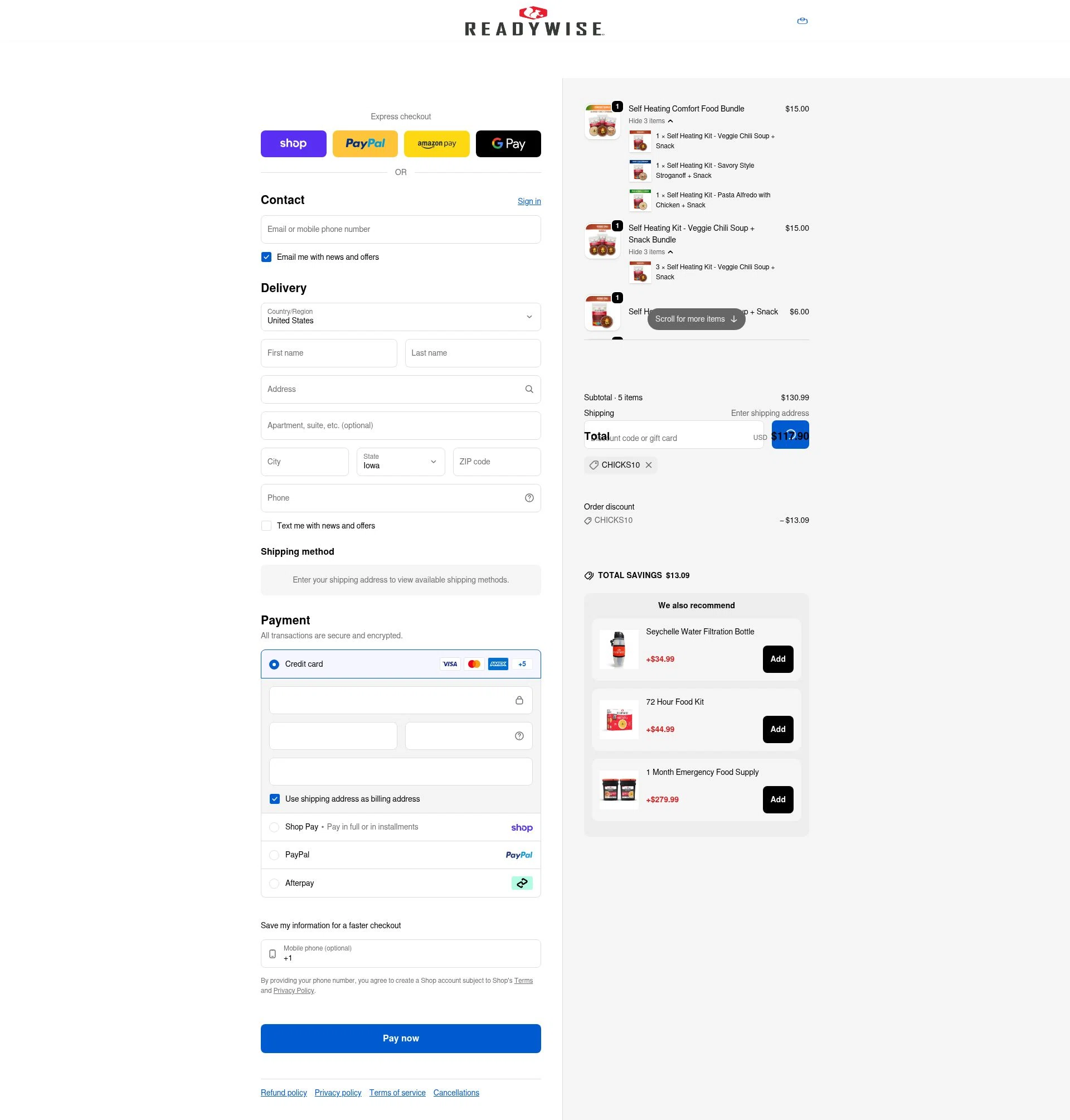 Simple Kitchen Foods checkout page showing Simple Kitchen Foods promo code box | Screenshot taken by SimplyCodes community member on Feb 3, 2026