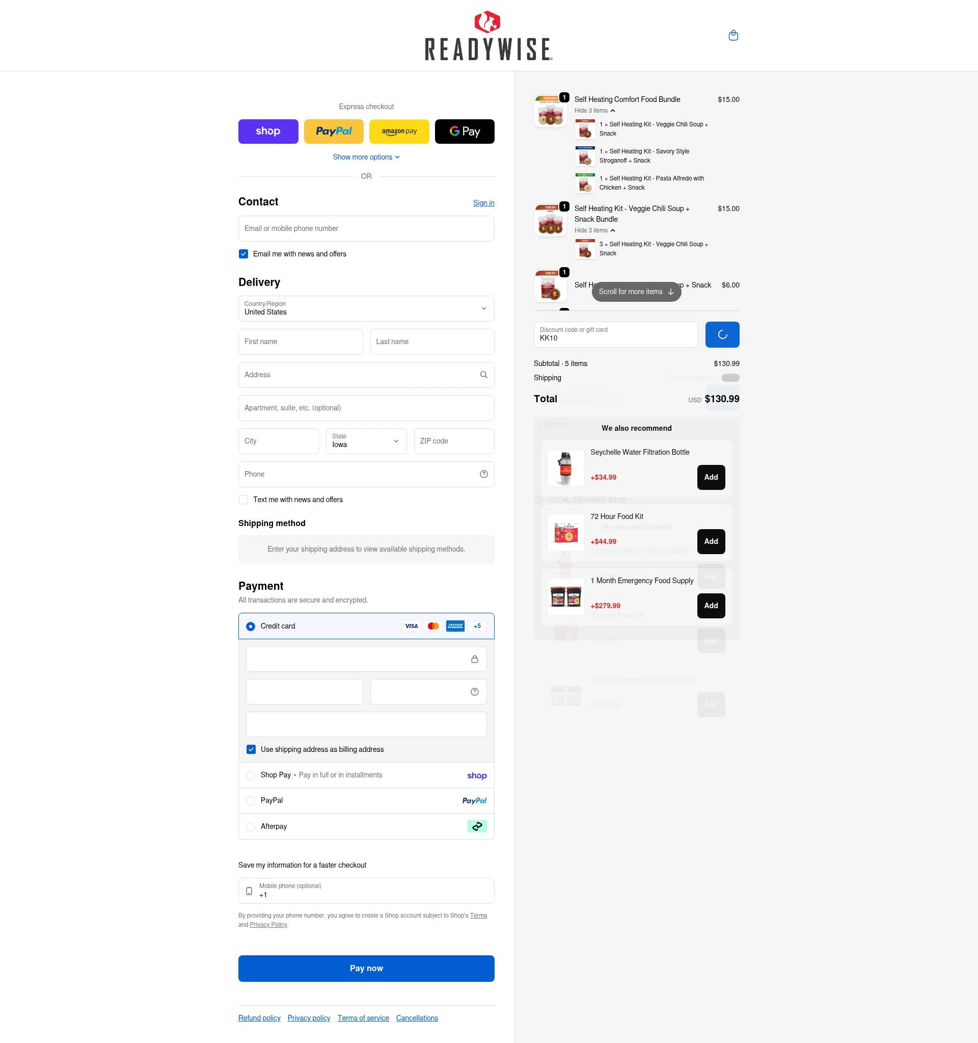 Simple Kitchen Foods checkout page showing Simple Kitchen Foods promo code box | Screenshot taken by SimplyCodes community member on Feb 7, 2026