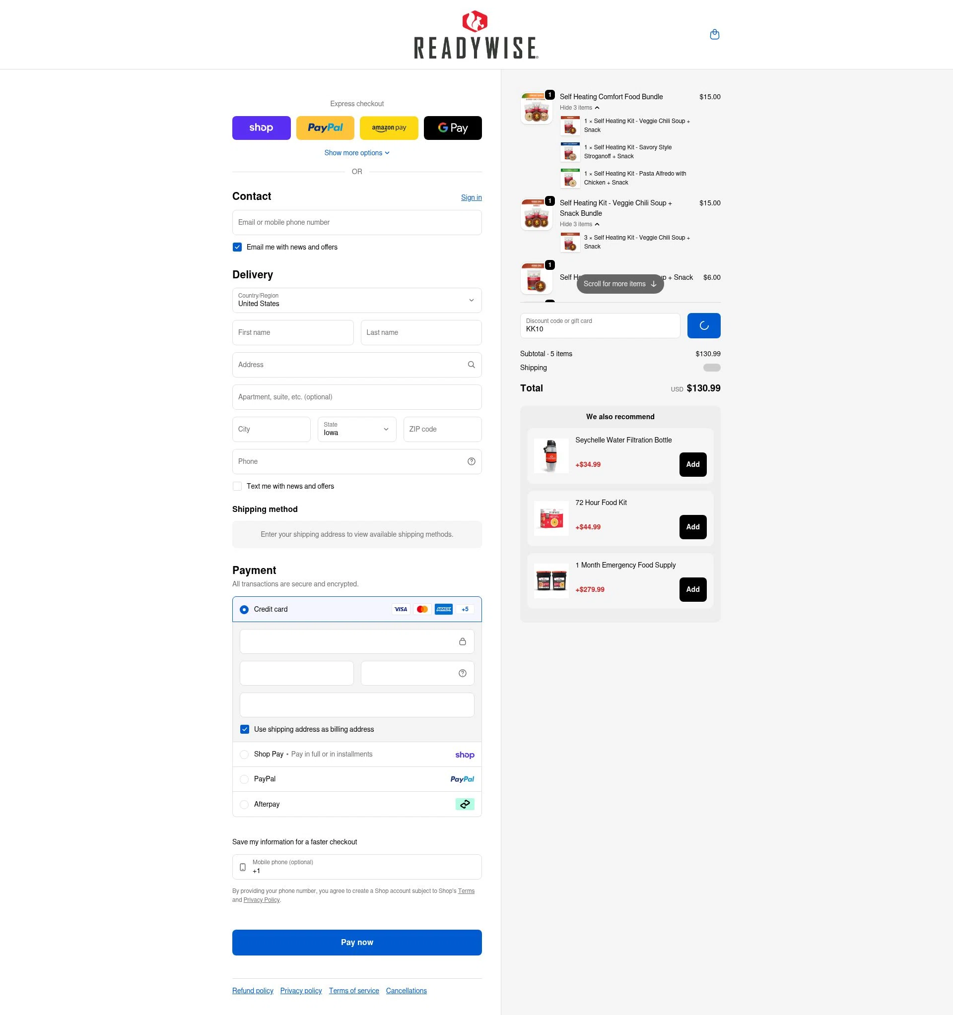 Simple Kitchen Foods checkout page showing Simple Kitchen Foods promo code box | Screenshot taken by SimplyCodes community member on Feb 11, 2026