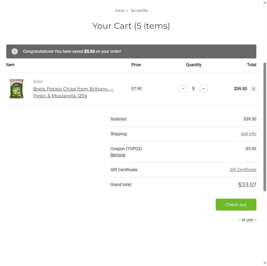 Simply Gourmand checkout page showing Simply Gourmand coupon code box | Screenshot taken by SimplyCodes community member on Jul 30, 2025