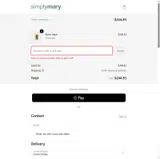 SimplyMary coupon verification screenshot
