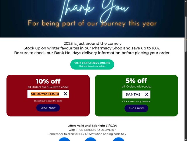 Simply Meds checkout page showing Simply Meds discount code box | Screenshot taken by SimplyCodes community member on Aug 19, 2025