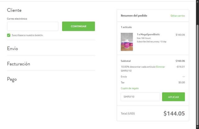 Simply Nutrients checkout page showing Simply Nutrients coupon code box | Screenshot taken by SimplyCodes community member on Aug 28, 2025
