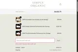 Simply Organic Beauty coupon verification screenshot