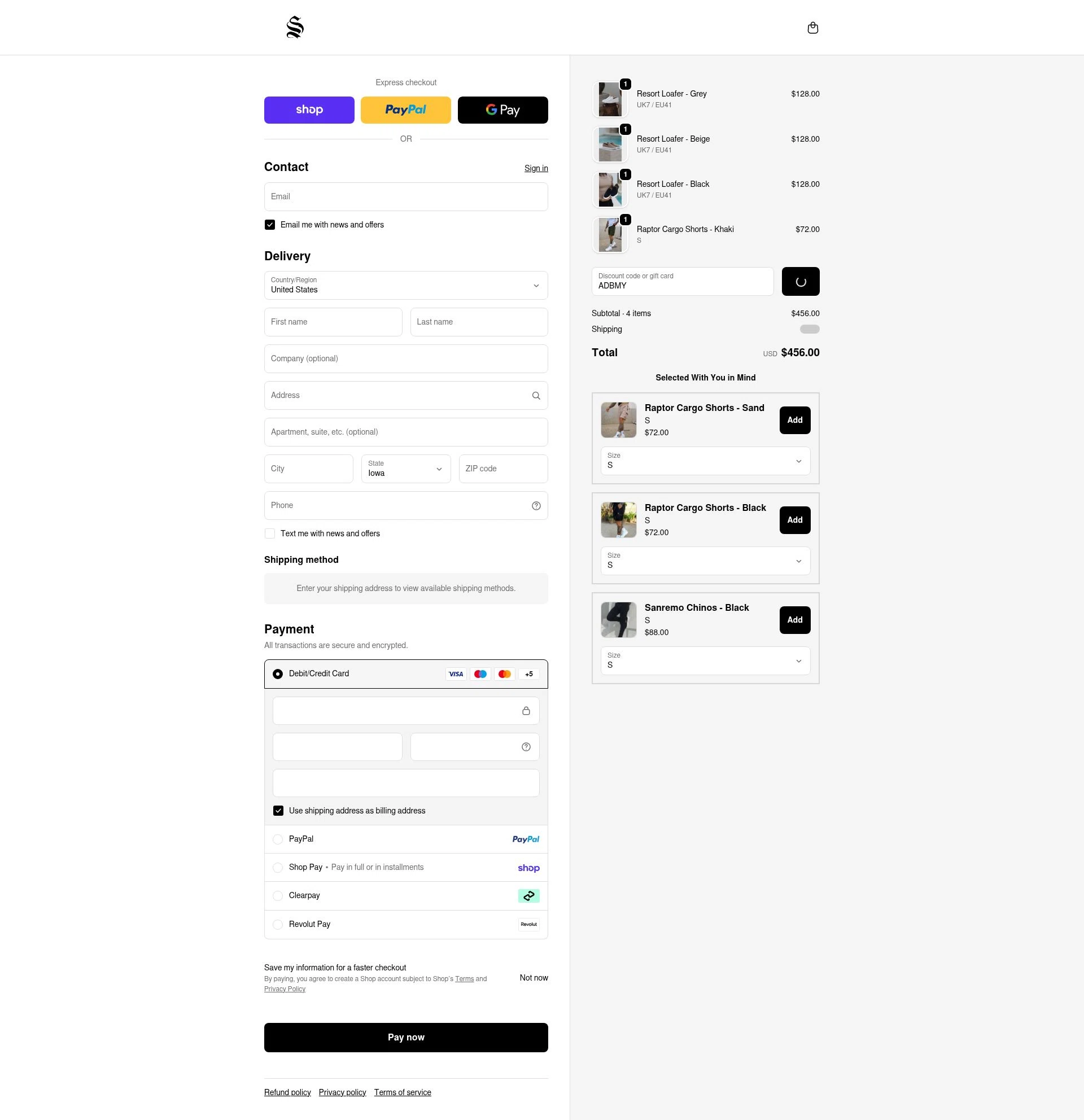 Sinners Attire checkout page showing Sinners Attire promo code box | Screenshot taken by SimplyCodes community member on Feb 18, 2026