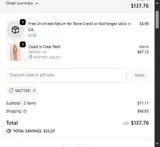 Sisstrevolution coupon verification screenshot
