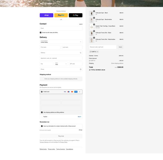 Sisterly Tribe checkout page showing Sisterly Tribe promo code box | Screenshot taken by SimplyCodes community member on Sep 6, 2025