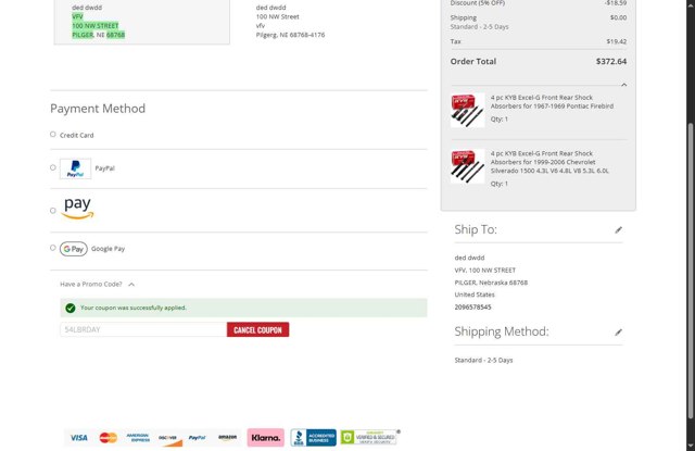 Sixity Auto checkout page showing Sixity Auto promo code box | Screenshot taken by SimplyCodes community member on Sep 2, 2025
