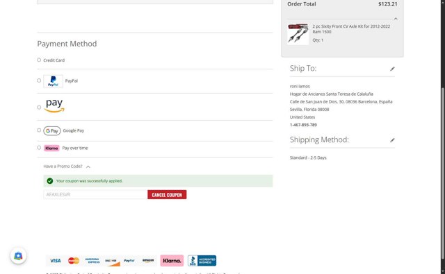 Sixity Auto checkout page showing Sixity Auto promo code box | Screenshot taken by SimplyCodes community member on Aug 30, 2025