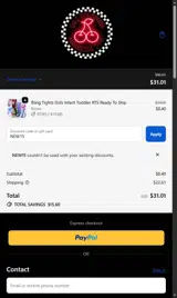 NEW15 coupon verification screenshot