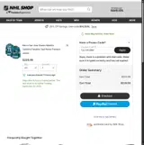 San Jose Sharks Shop coupon verification screenshot