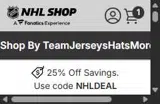 San Jose Sharks Shop coupon verification screenshot